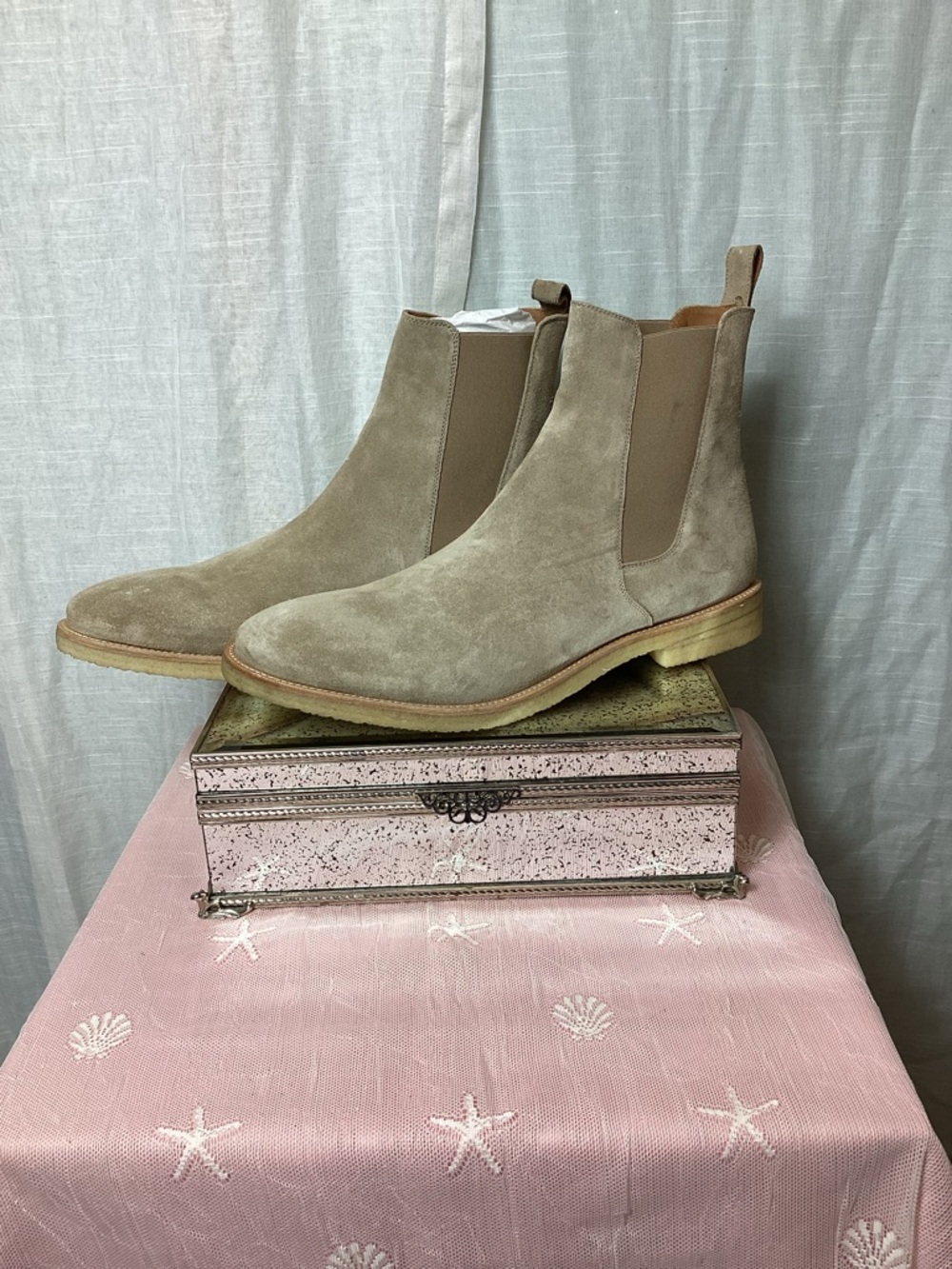 ORO Los Angeles Alicante Crepe Chelsea Boots; Size: 15